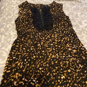 Super-cute Leopard Print Dress Ribbon black detail
